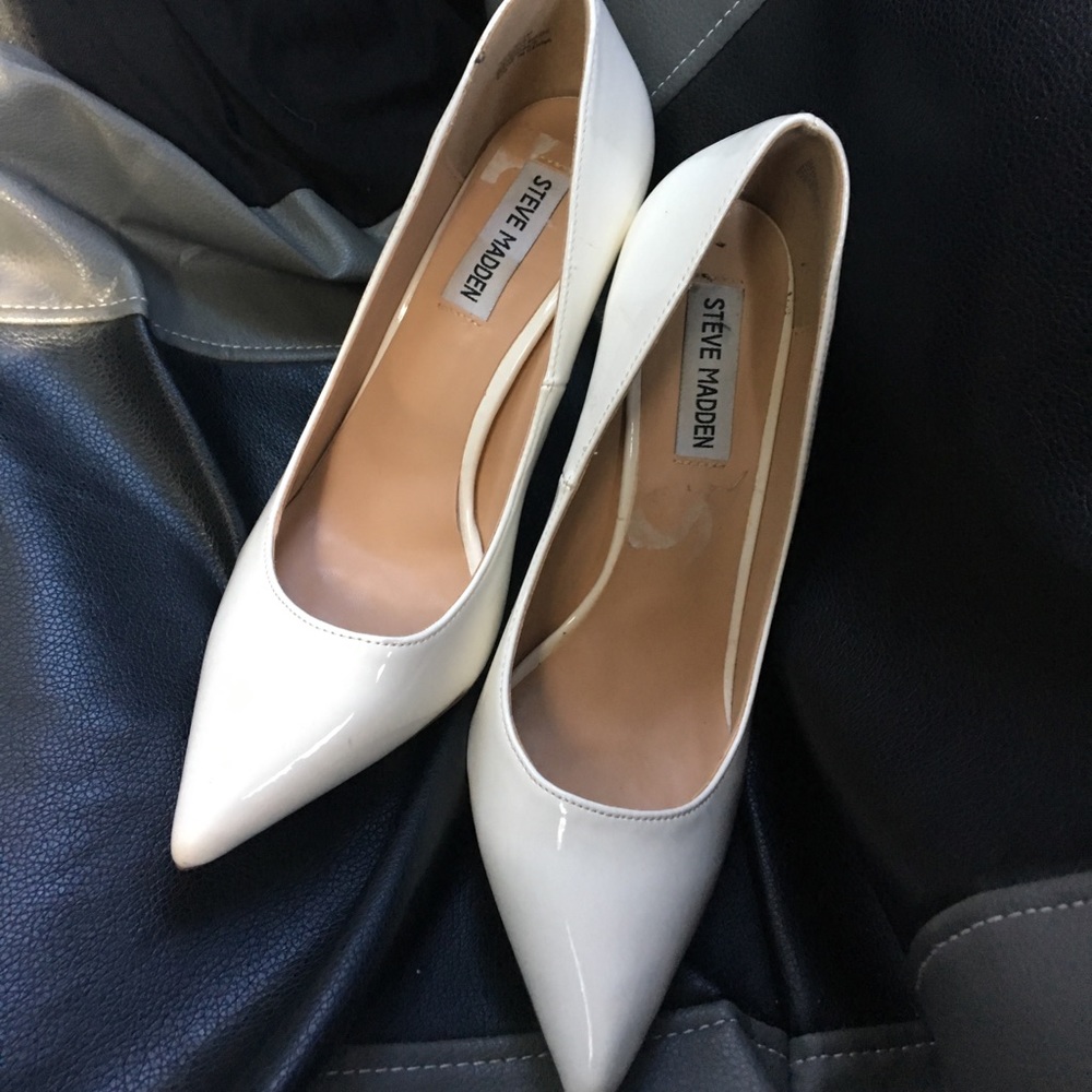 White high heels